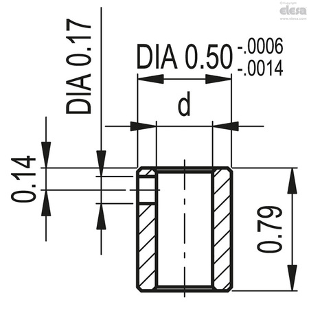Elesa Mechanical position Indicators, DD51-FN-012.5-D-C2 F.14-SST DD51